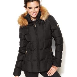 Calvin Klein faux-fur lined hooded puffer coat